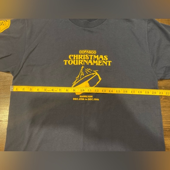 Vtg. Dofasco Christmas Hamilton Hockey T-Shirt - Picture 6 of 7